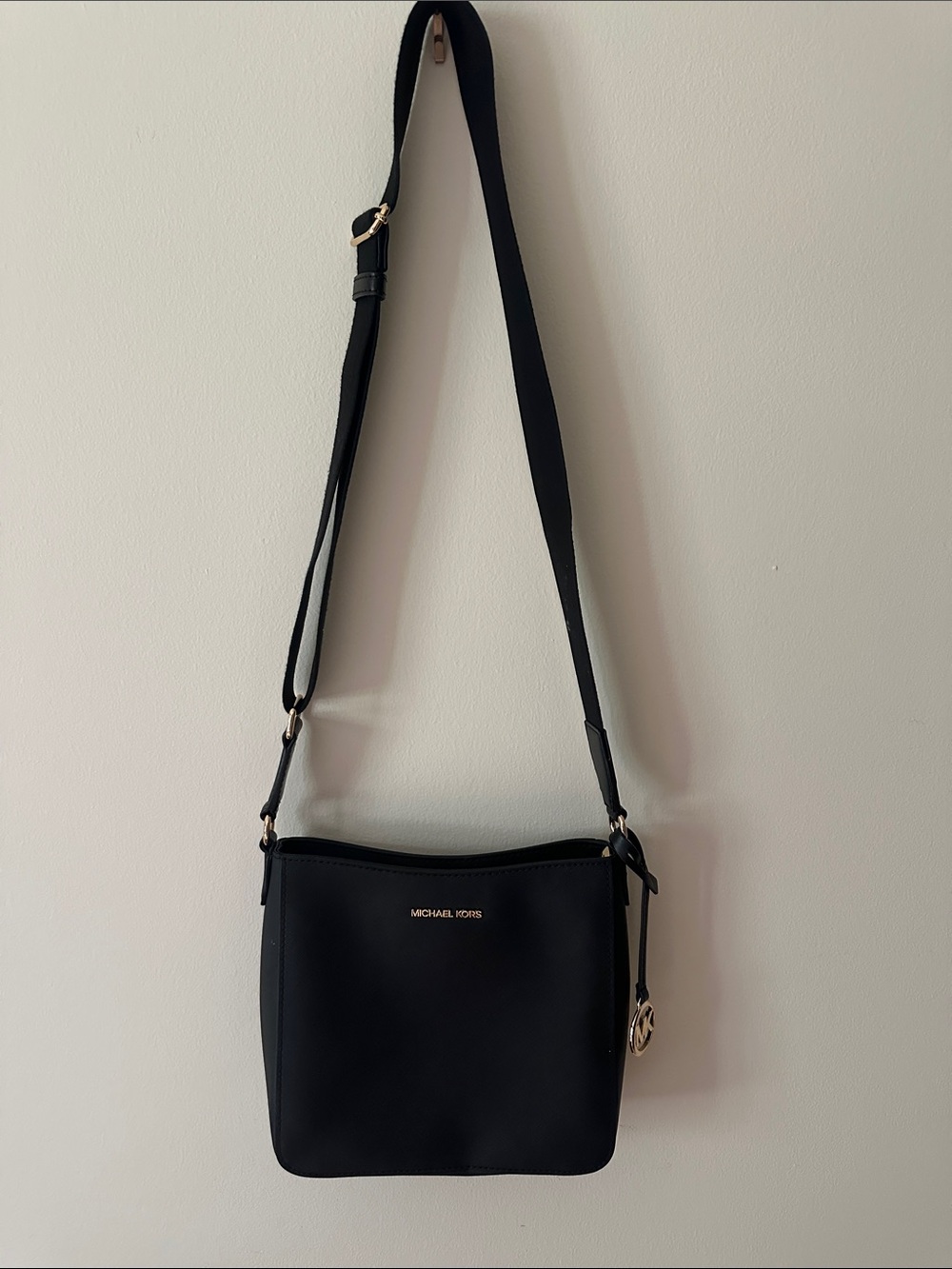 Michael Kors Black Crossbody with Gold Accent